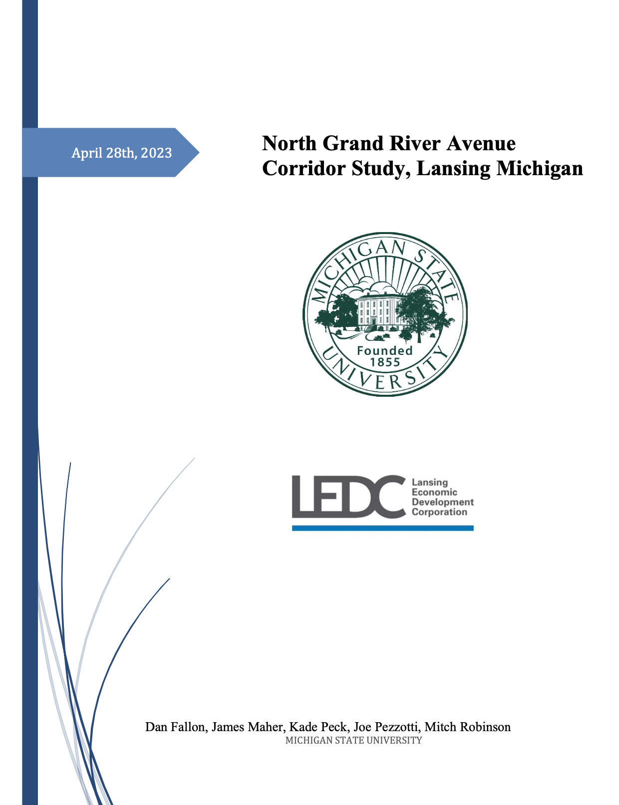 Report for 2023: North Grand River Avenue Corridor Study, Lansing Michigan